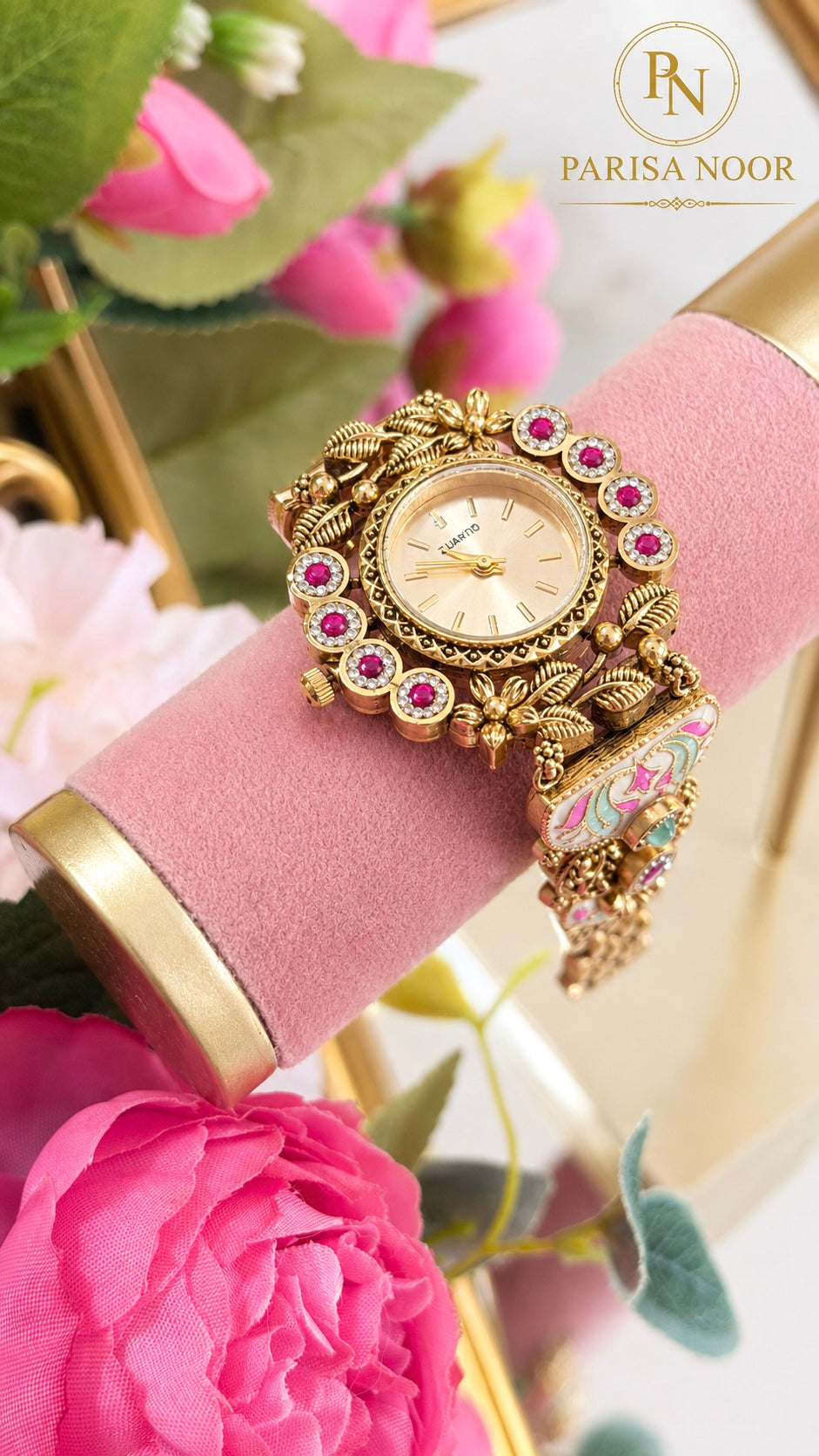 Nayab Meenakari Heritage Watch Bracelet
