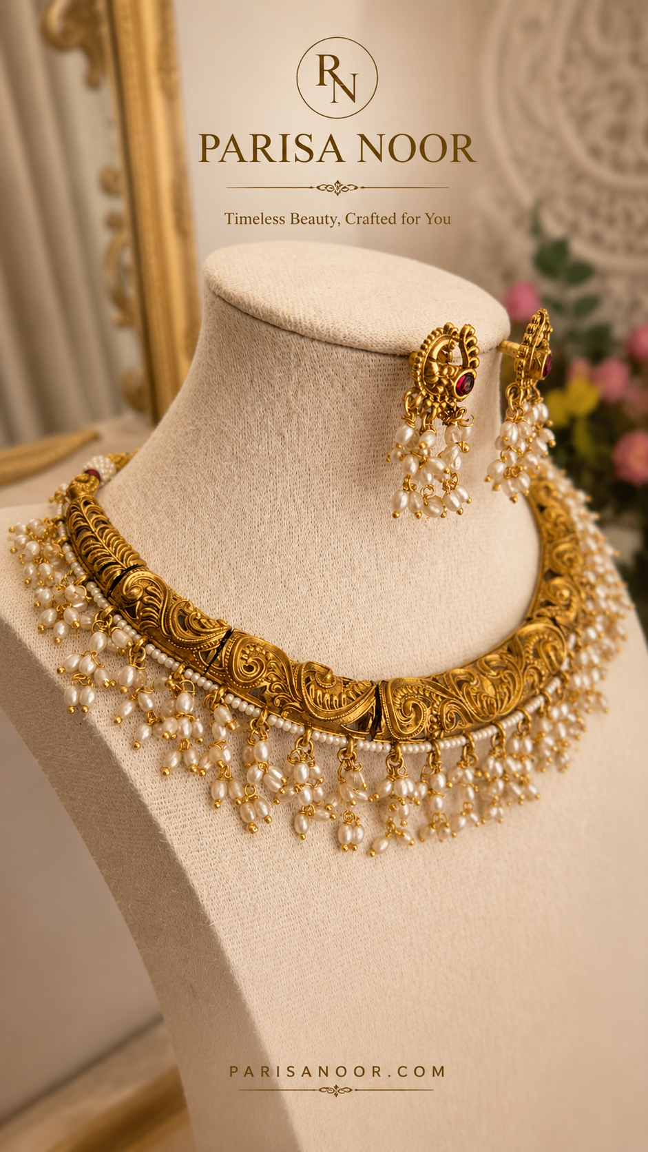 Suhana Heritage Pearl Necklace Set