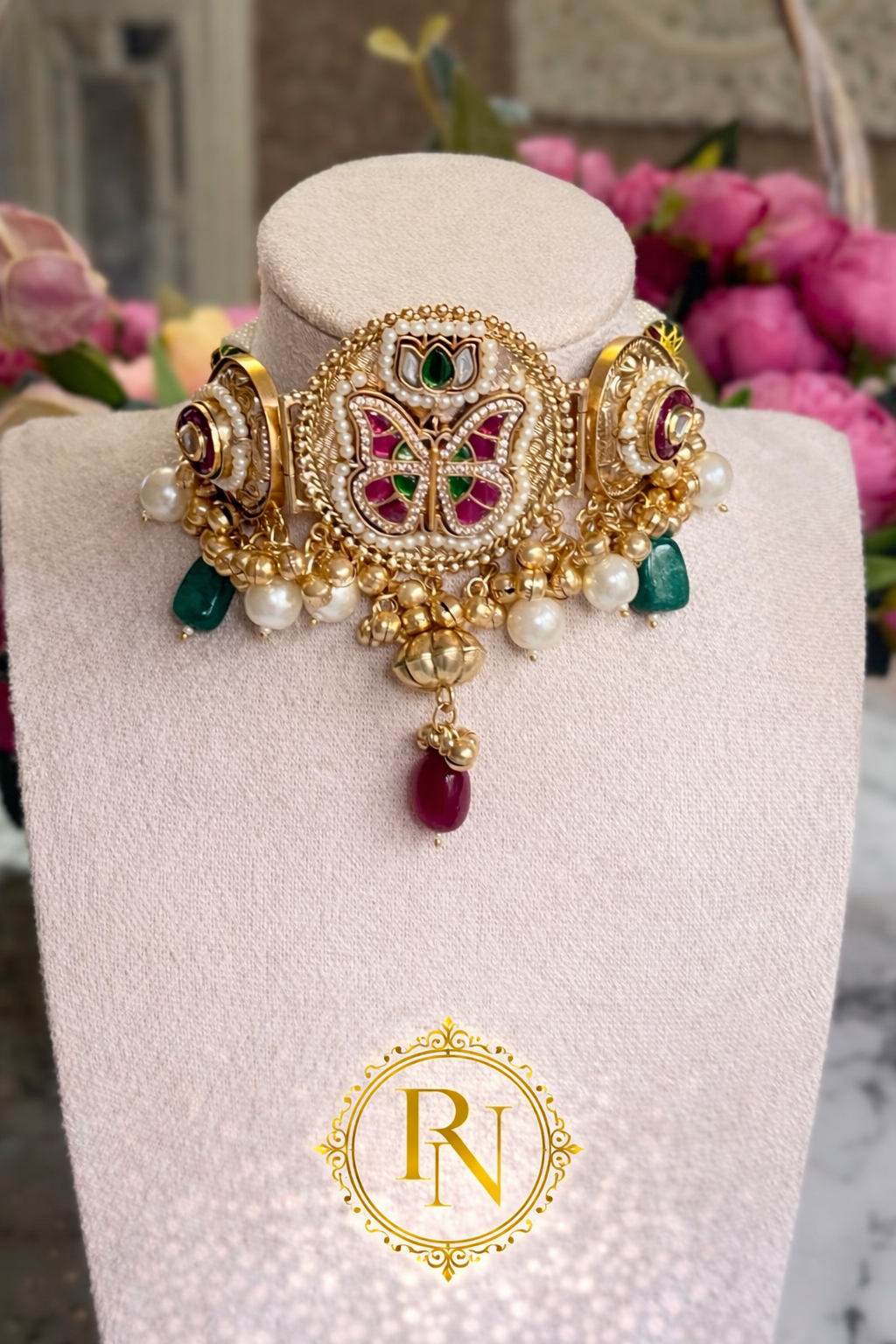 Noor Butterfly Kashmiri Ghungru Choker