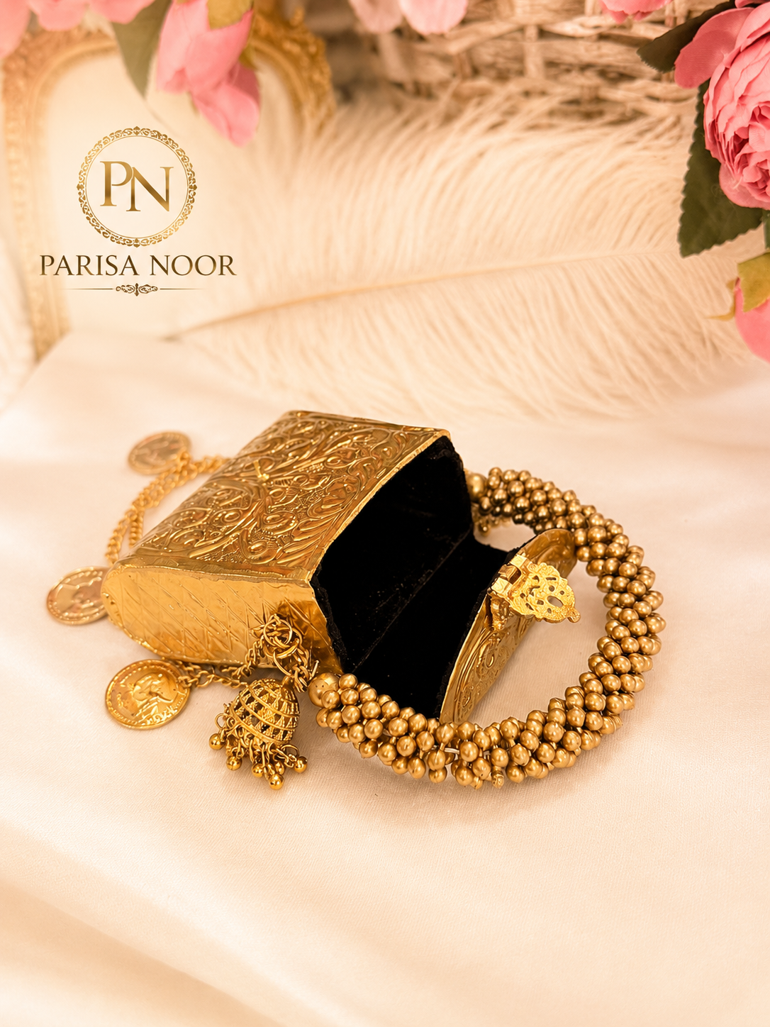 Rukhsana Brass Super Mini Clutch bag