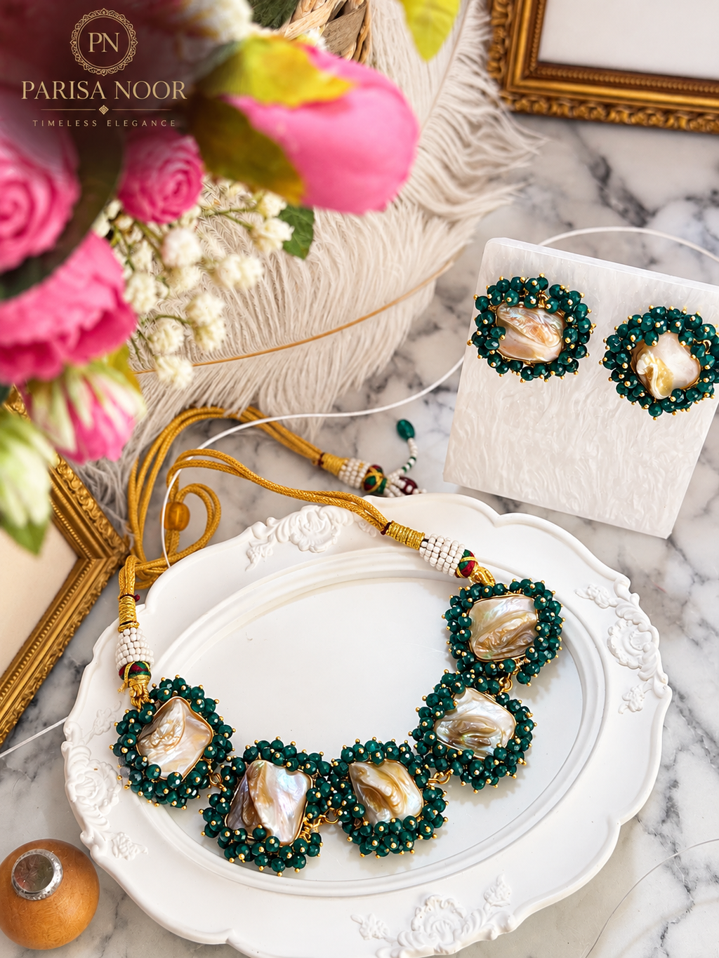 Vireya Pearl Harmony Designer Necklace