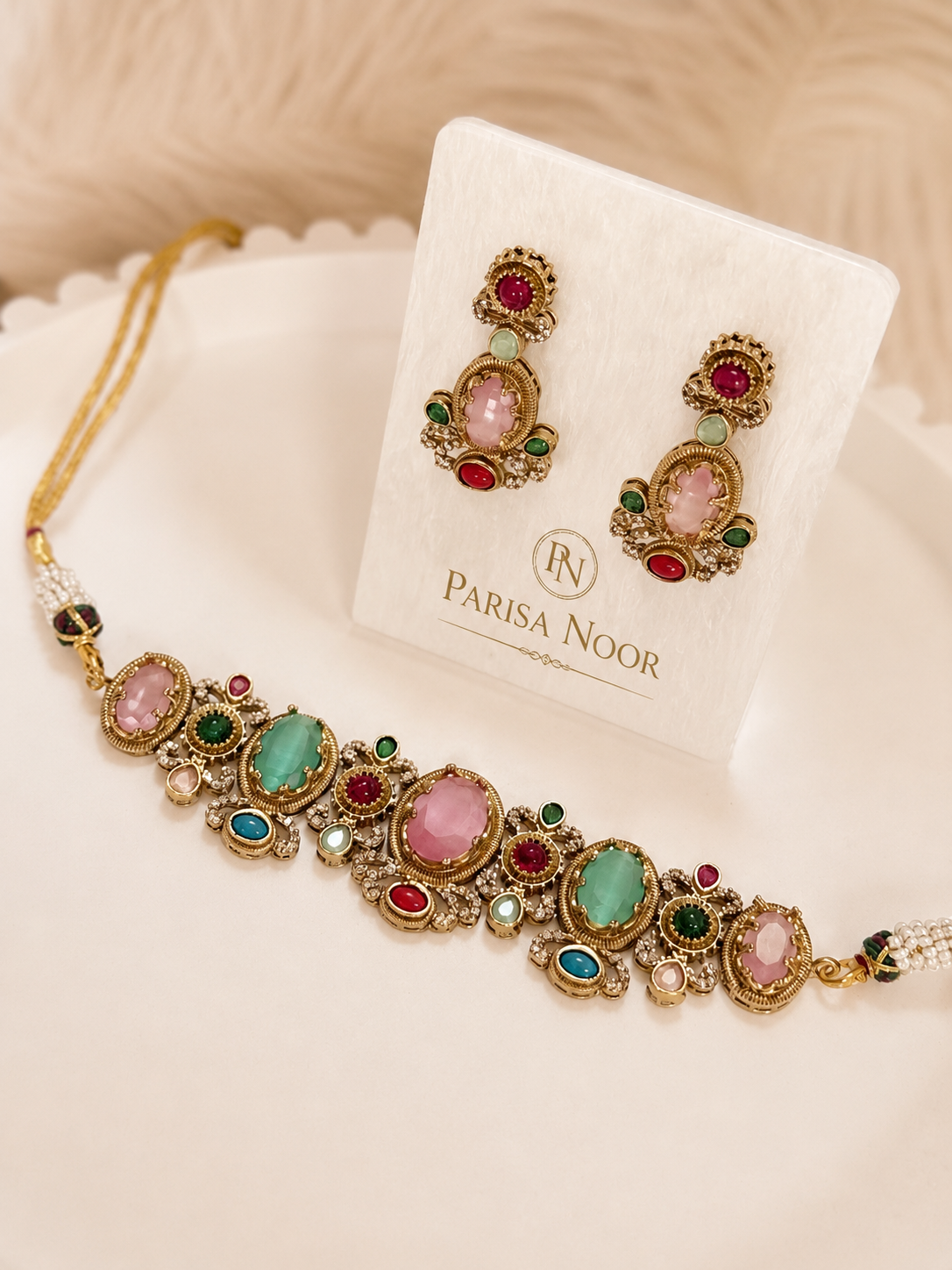 Ameera Pastel Designer Necklace Set