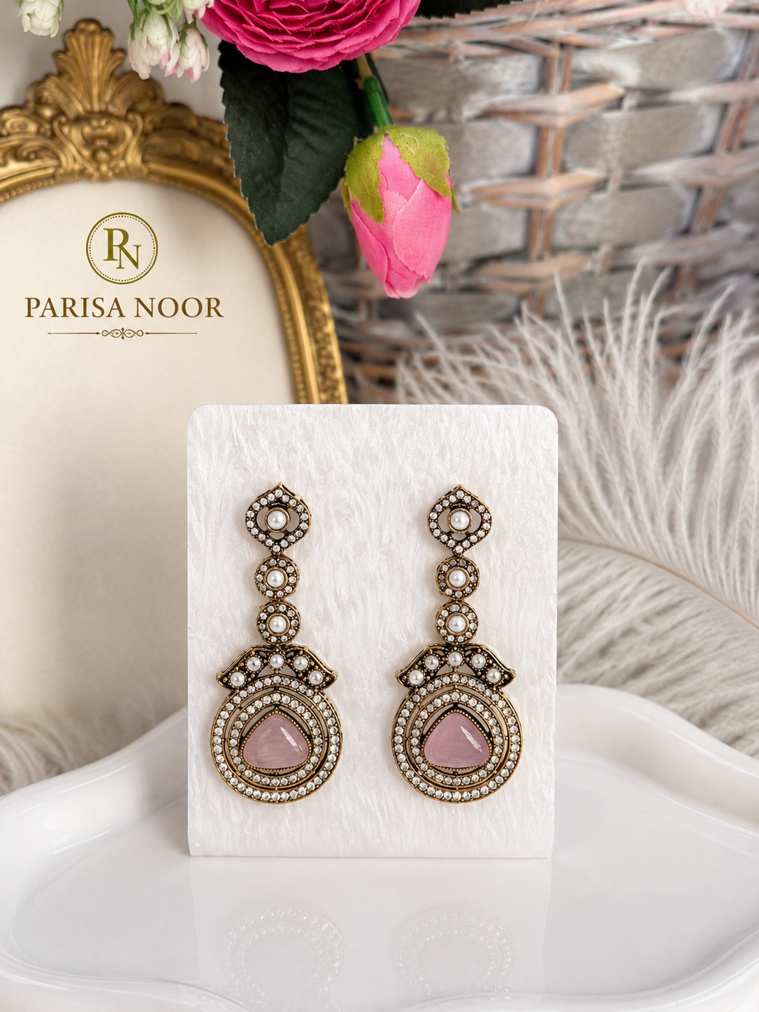 Deena Pastel Kundan Necklace Set