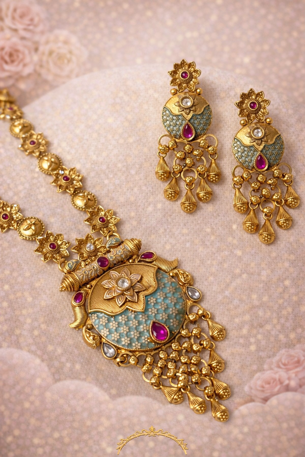 Noor Mahal Heritage Meenakari Necklace set