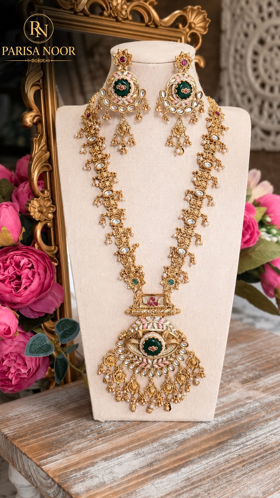 Zohra Rajwadi Heritage Long Necklace Set