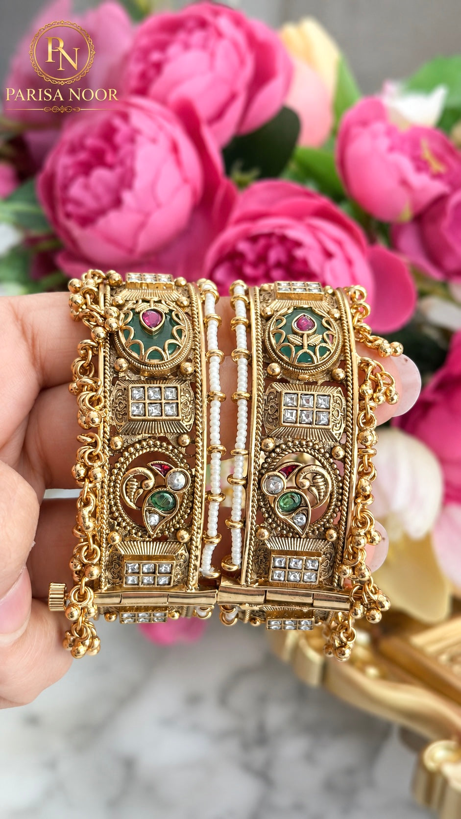 Afroza Rajwadi Heritage Openable Kada Bangle