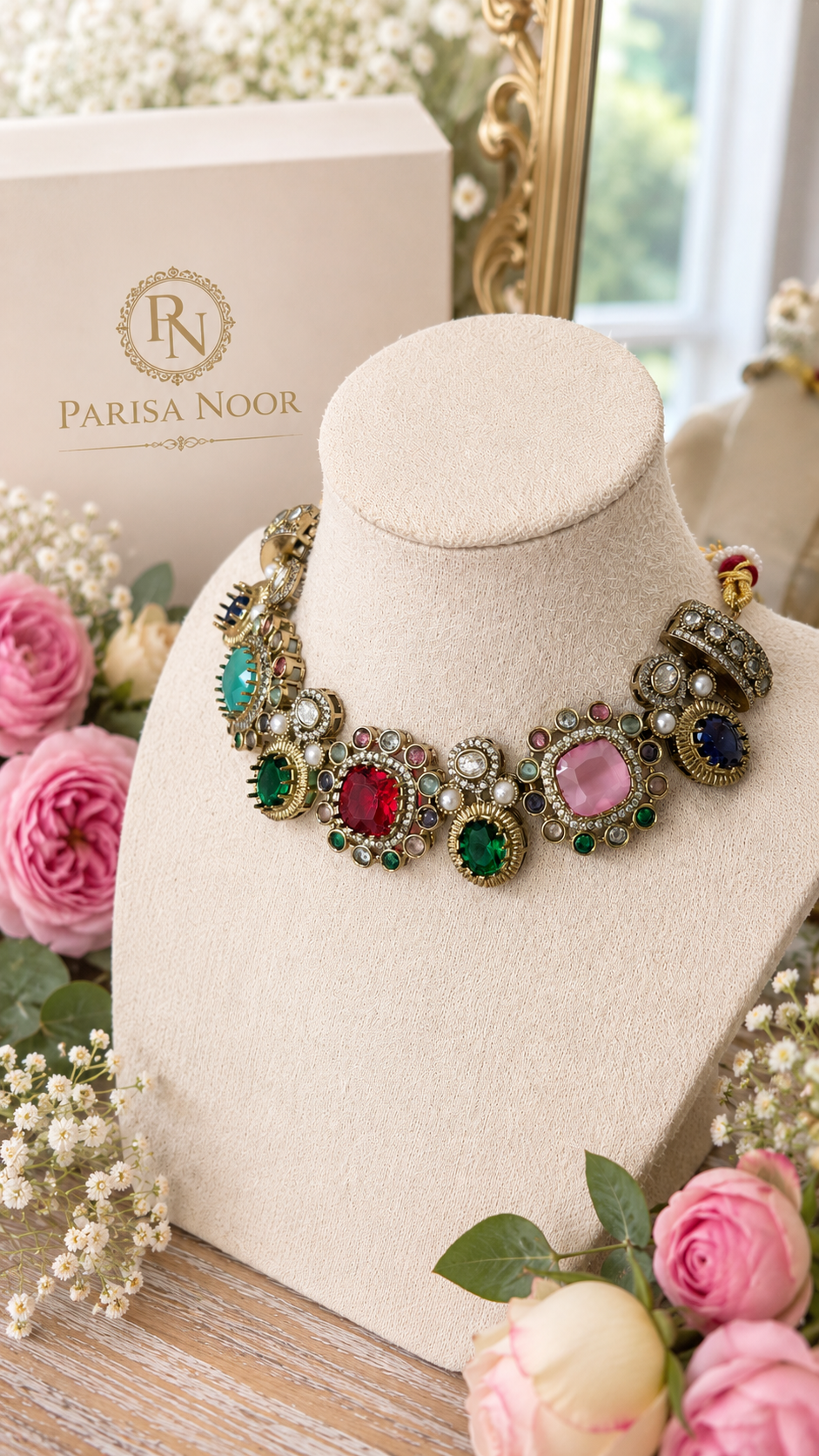 Meera Bollywood Designer Multi Necklace Set
