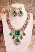 Araya American Diamond Semi Long Necklace Set