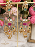 Aafreen Luxury Kashmiri Jhumka Earrings Pink