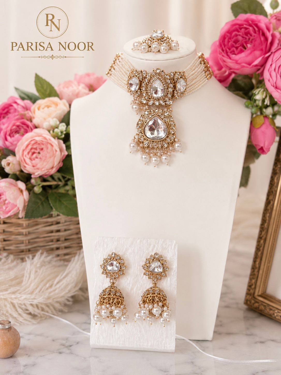 Saira Pearl Kundan Choker Set