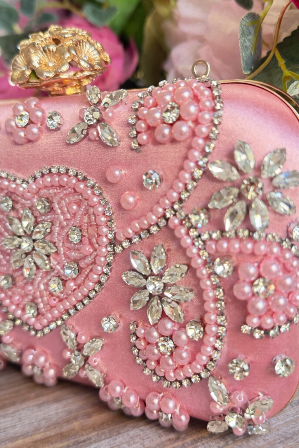 Noor Blossom Pink Clutch