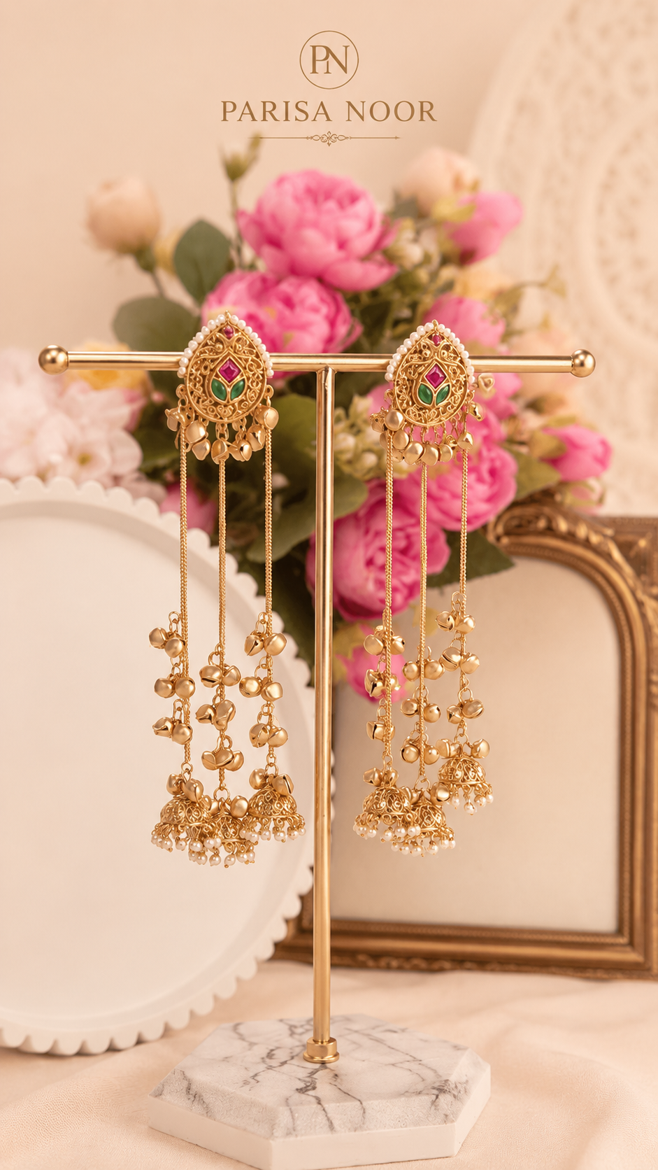 Shazmeen Kashmiri Jhumka Earrings