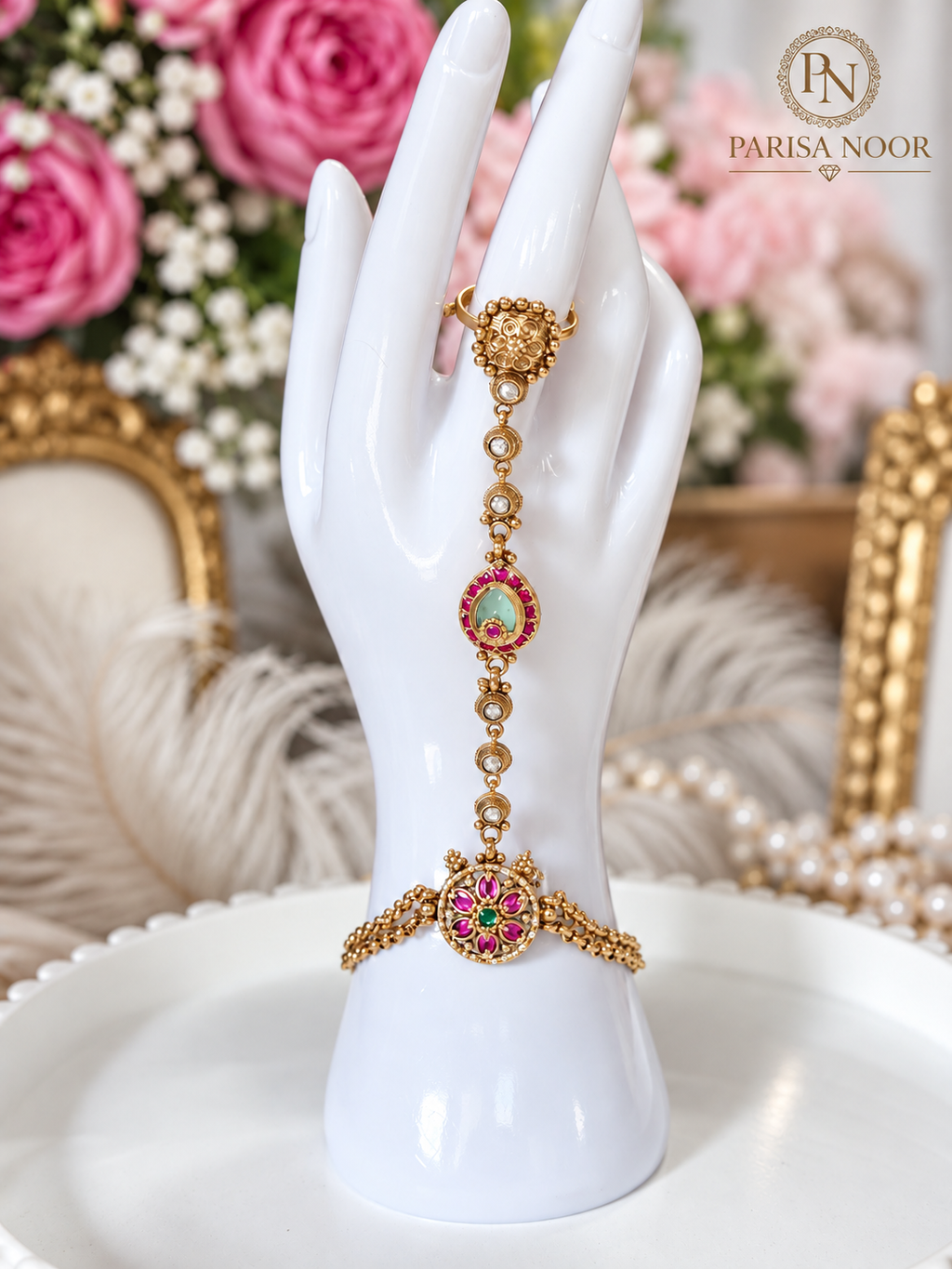 Ishvani Heritage Kundan Hand Harness