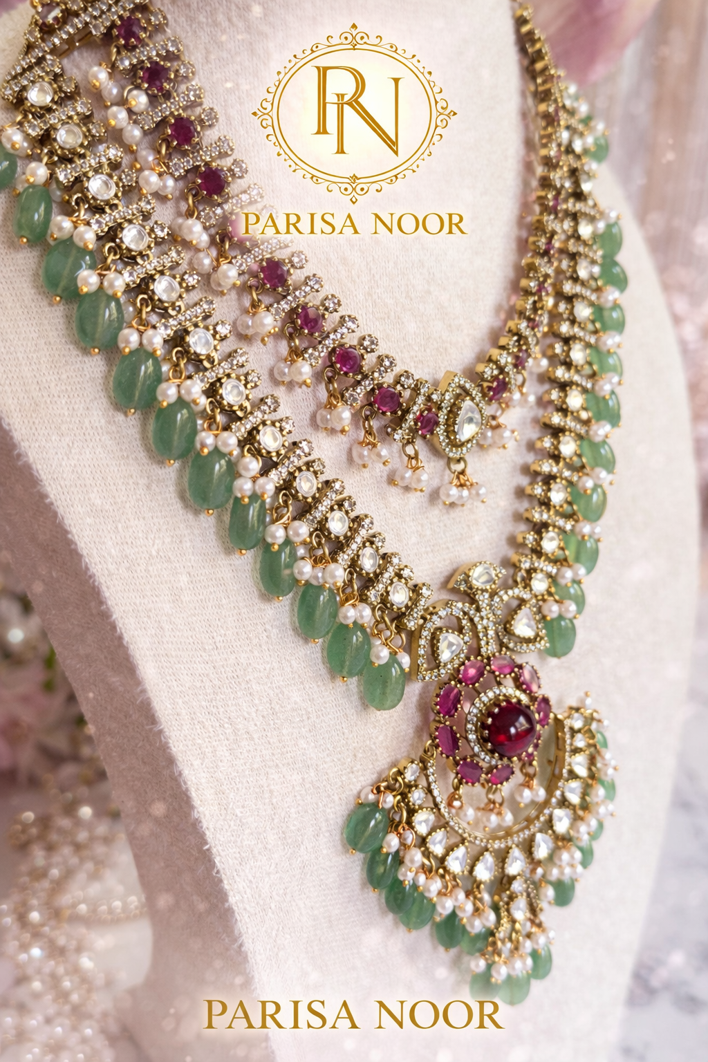 Nina Luxury two Layerd Victorian Premium Kundan Necklace