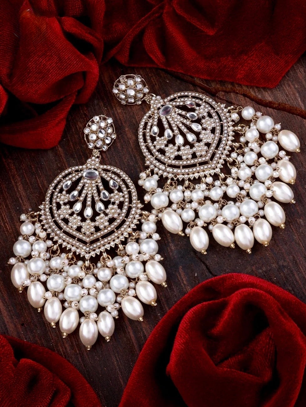 Inara Pearl Designer Pakistani Chandbali