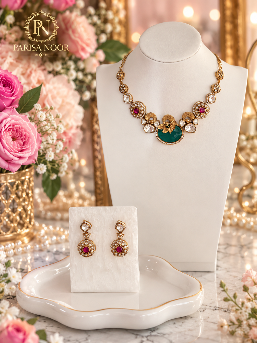 Mirevani Designer Premium Fusion Antique Heritage Necklace Set