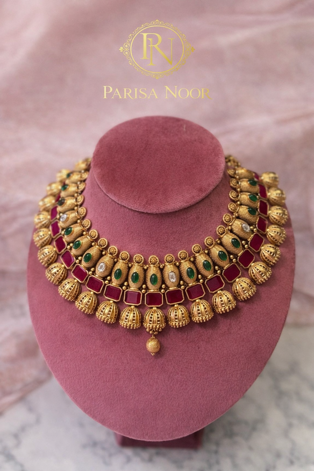 Meher Premium Heritage Necklace Set with Jhumki Earring