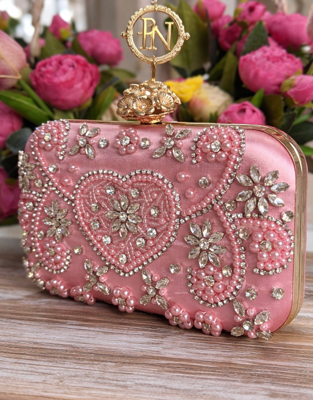 Noor Blossom Pink Clutch