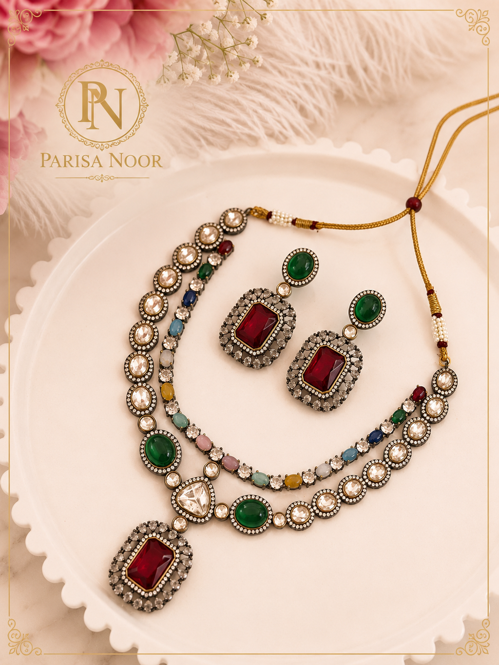 Madhuri Bollywood Designer Kundan Necklace Set