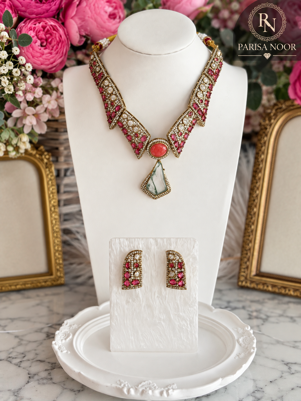Veloura Premium Designer Moissanite Necklace Set