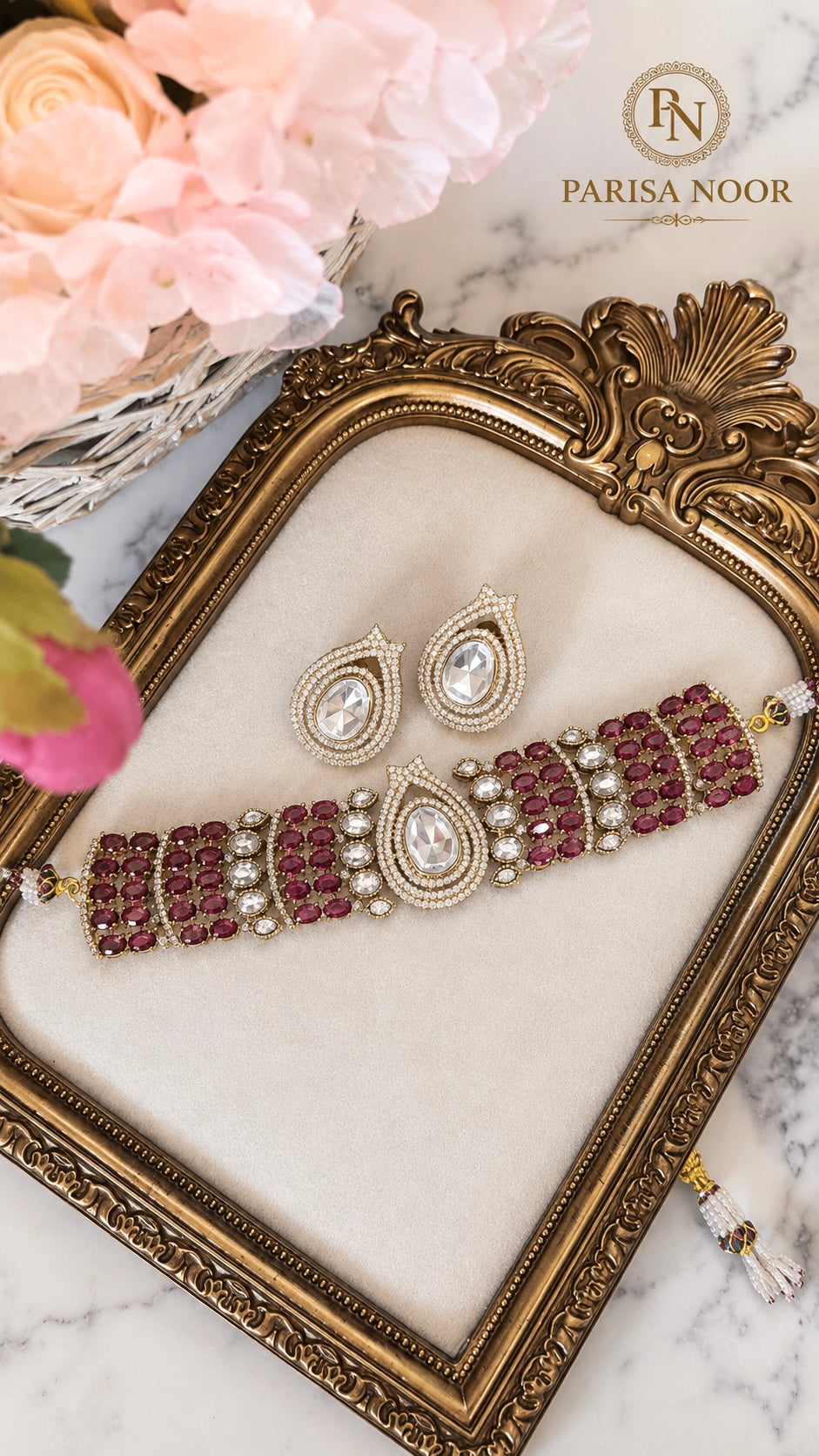 Victorian Roselle Choker Set