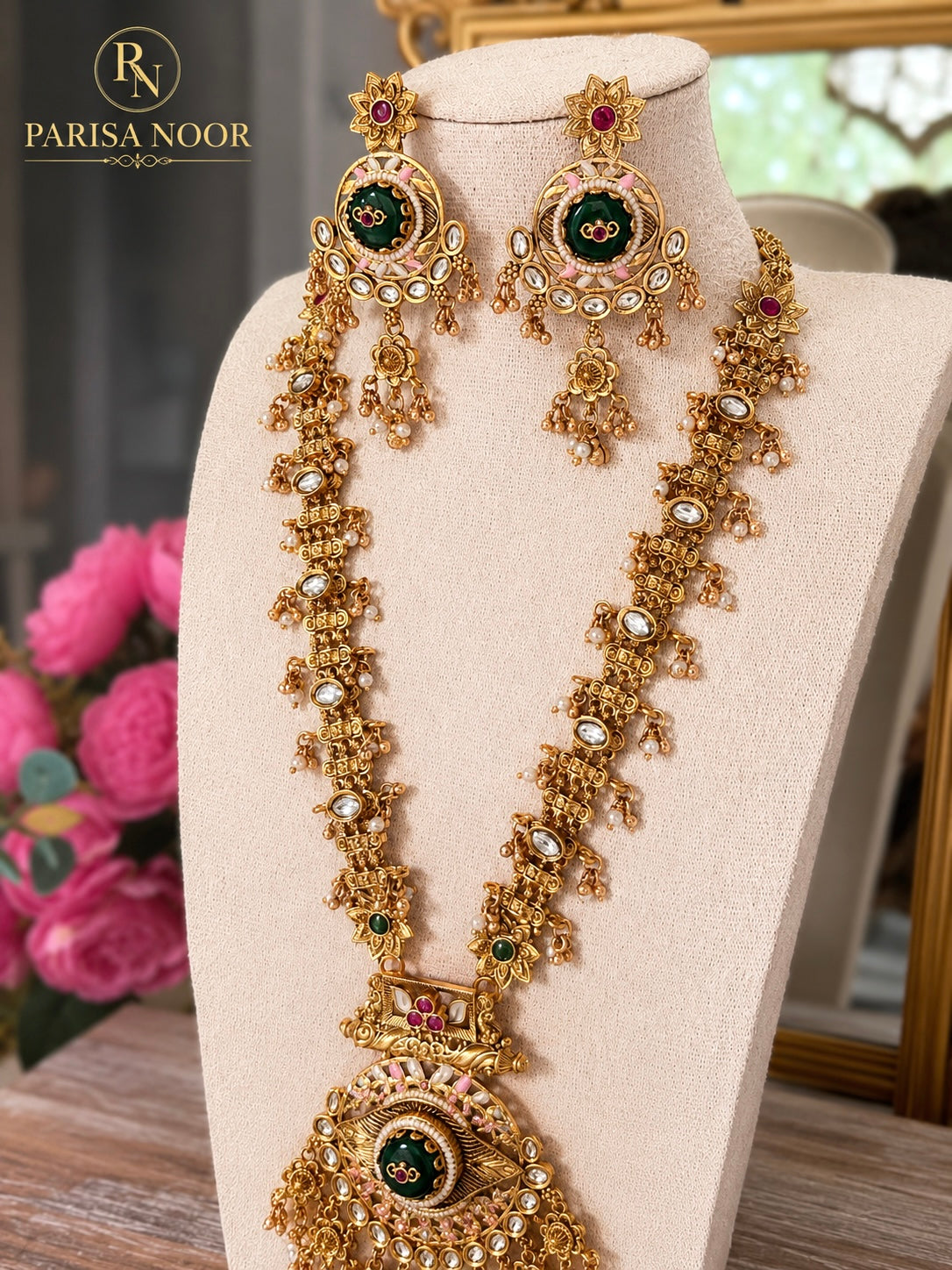 Zohra Rajwadi Heritage Long Necklace Set