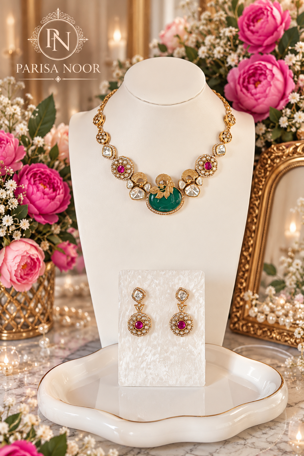 Mirevani Designer Premium Fusion Antique Heritage Necklace Set