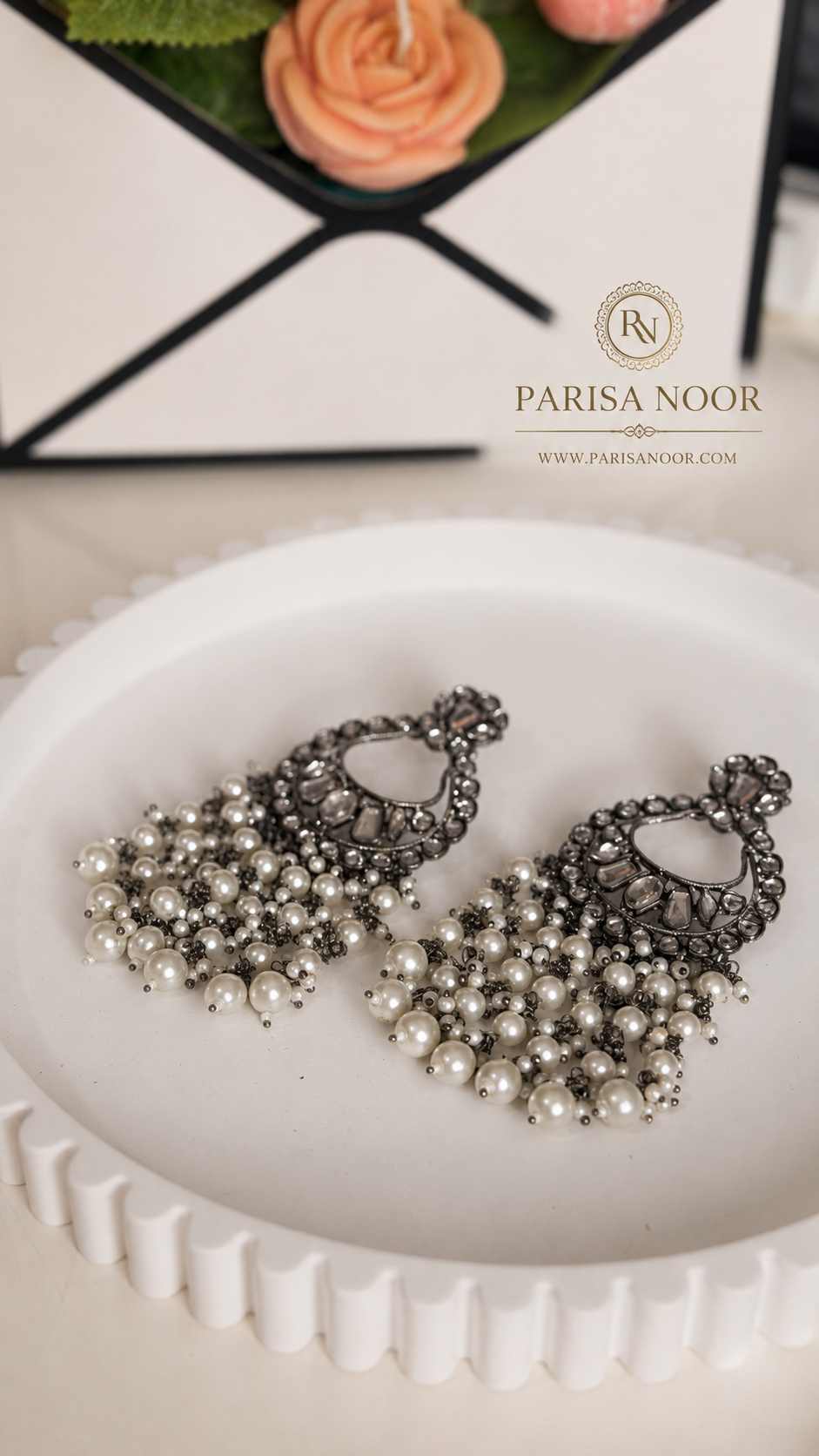 Celeste Pearl Chandbali Earrings – Clearance Sale