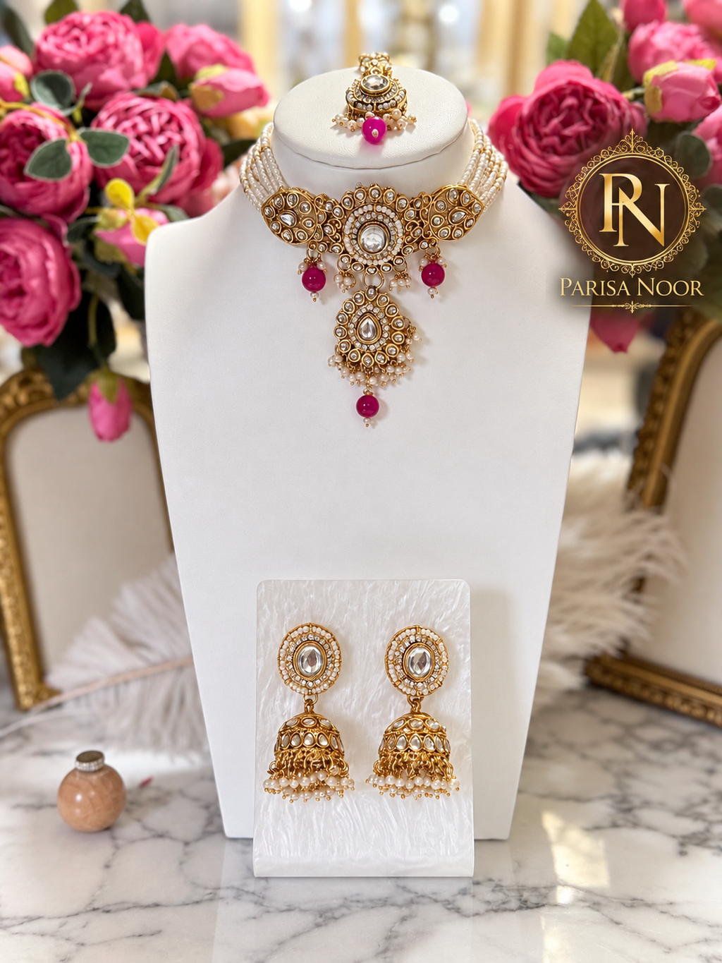 Gulbadan Pearl Kundan Choker Set