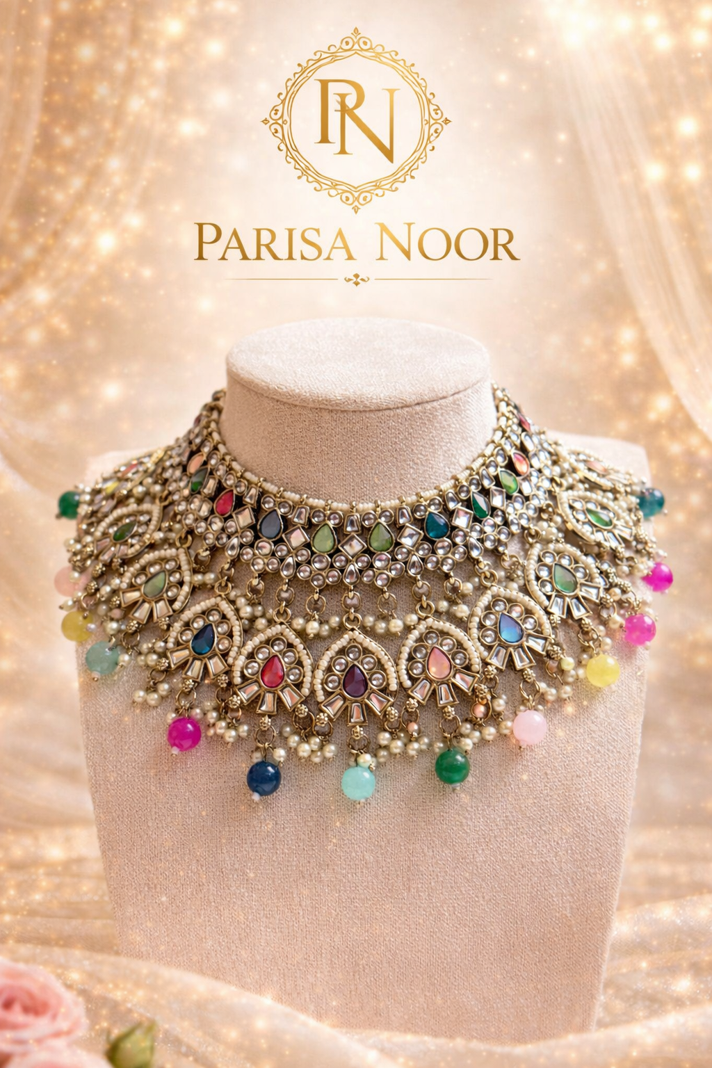 Sanvi Multi Kundan Premium Necklace Set