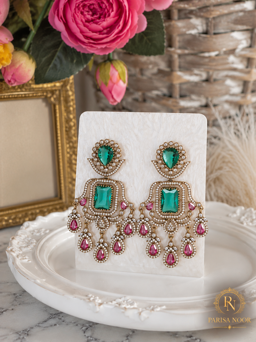Zarviana Premium Victorian AD Designer Necklace Set