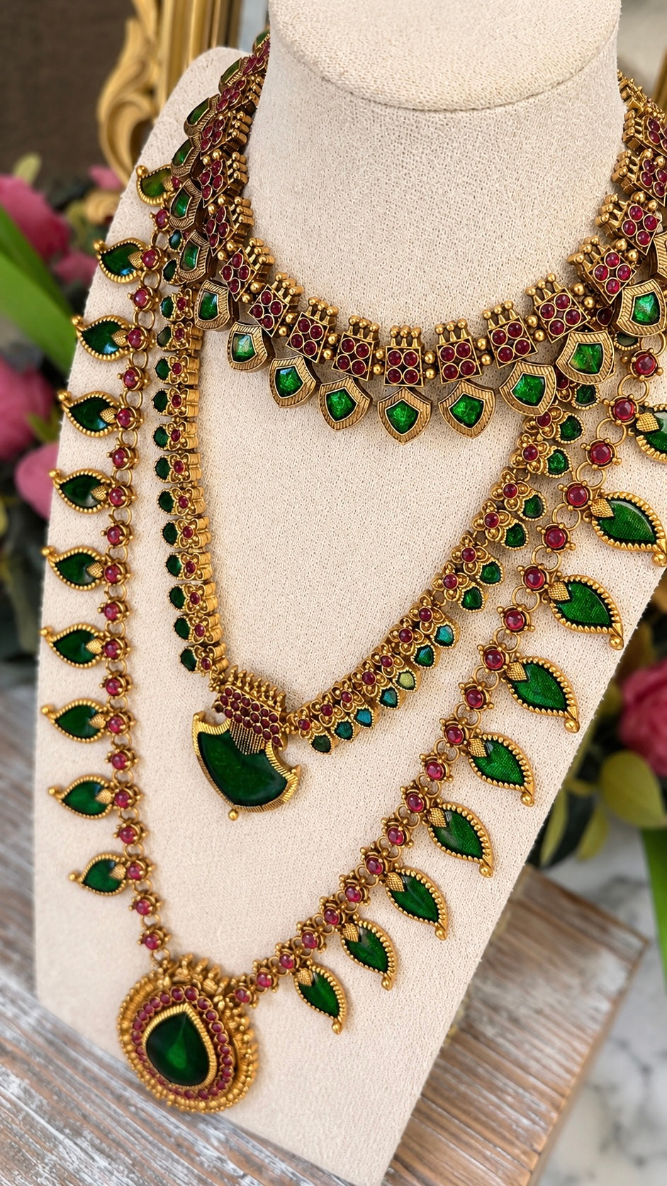 Palaka Layered Green Combo Set