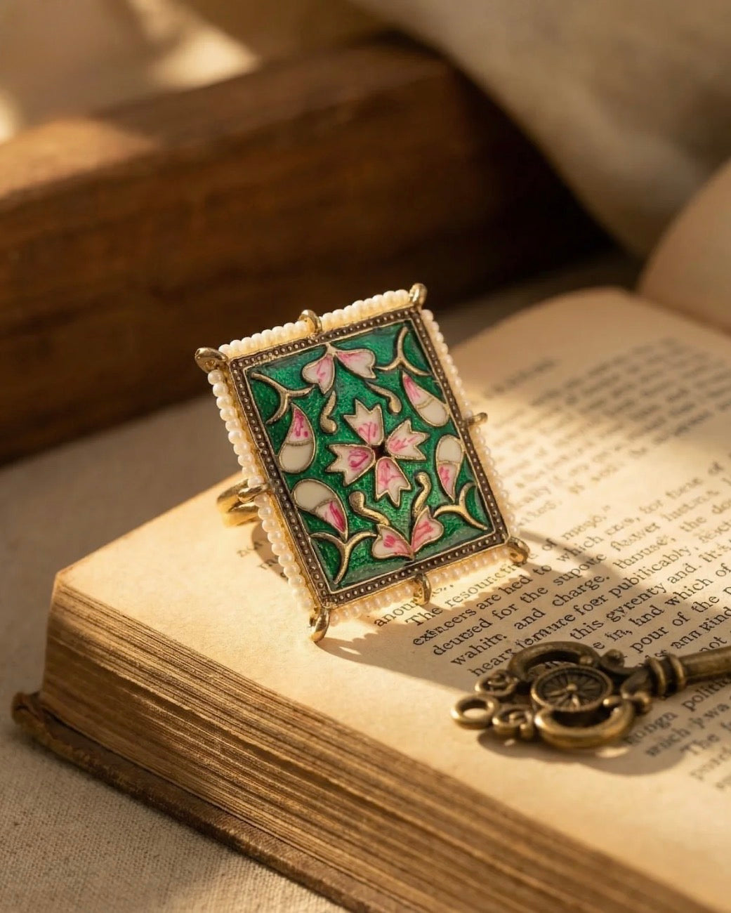 Laziz Meenakari Ethnic Ring