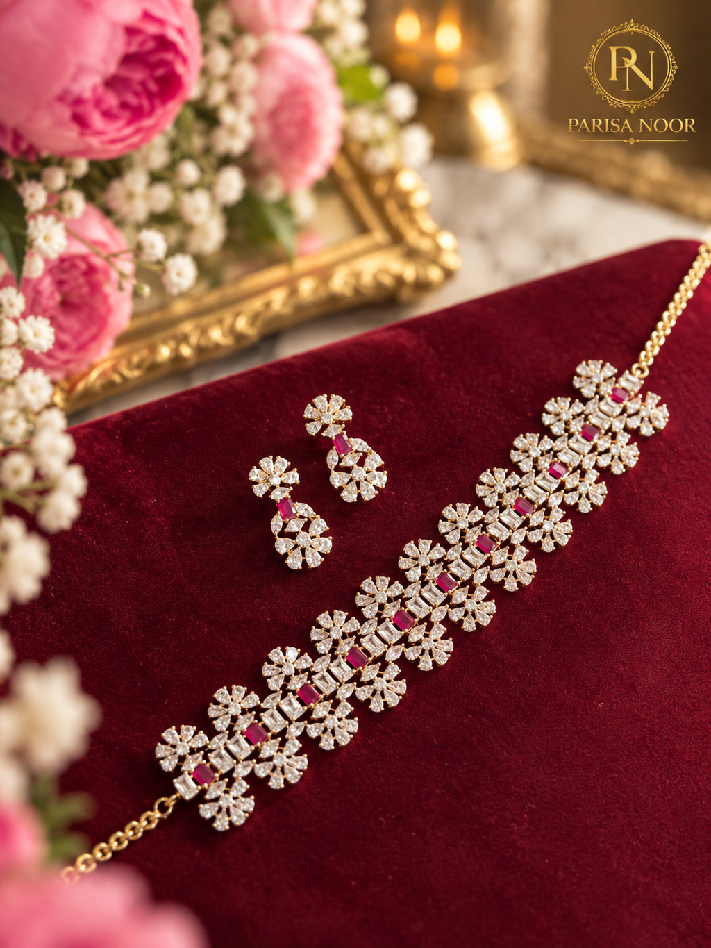 Elowen Premium Designer AD Choker Set