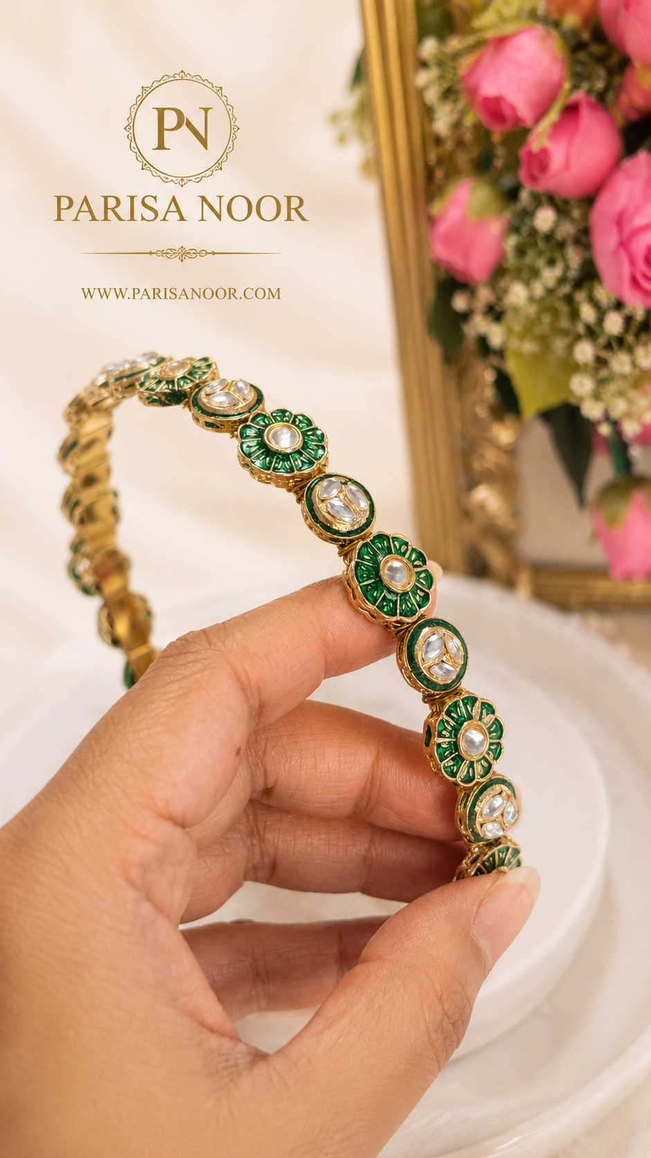 Reenu Kundan Meenakari Sheeshphool Ethnic Headband