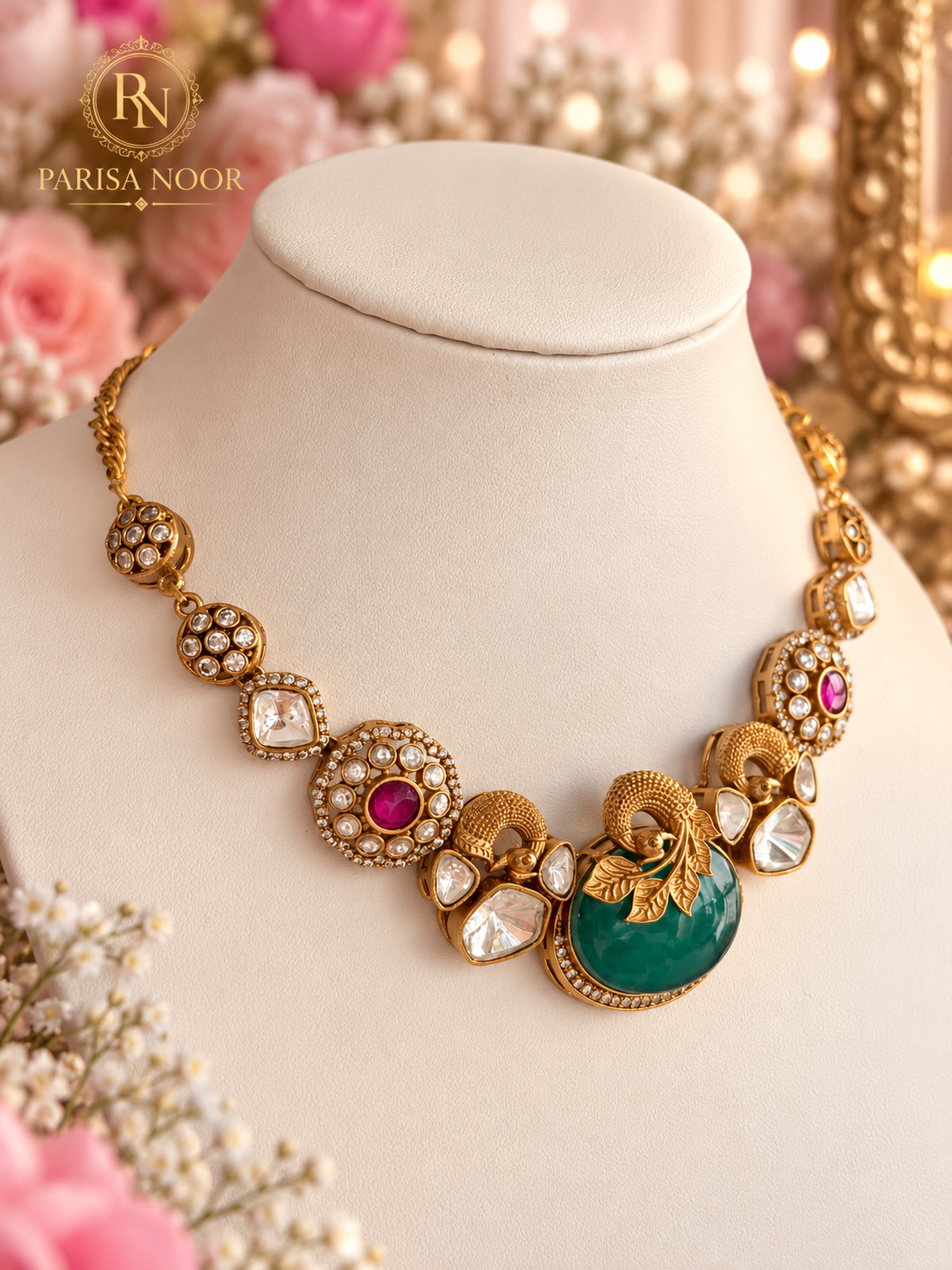 Mirevani Designer Premium Fusion Antique Heritage Necklace Set
