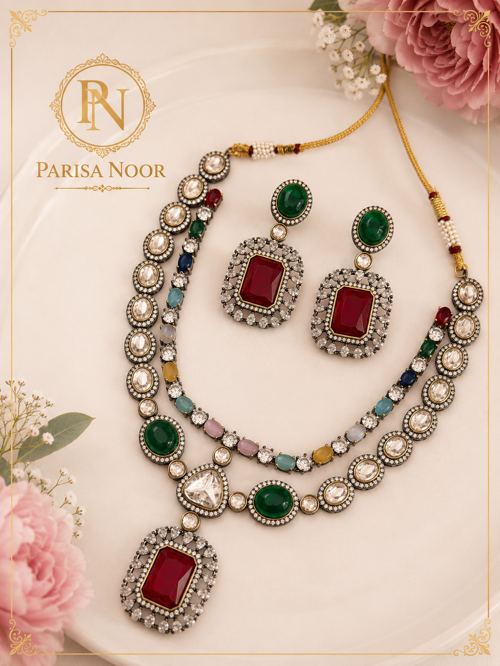Madhuri Bollywood Designer Kundan Necklace Set