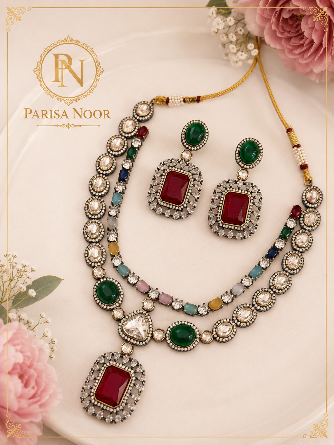 Madhuri Bollywood Designer Kundan Necklace Set