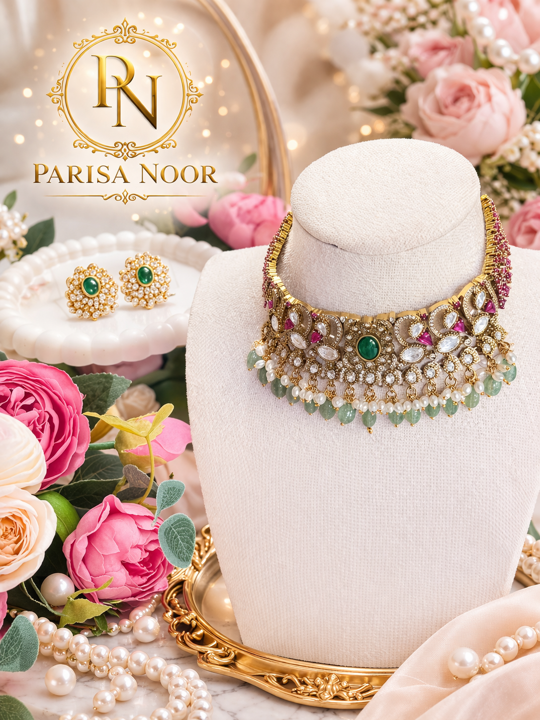 Nina Victorian Choker Premium Necklace Set