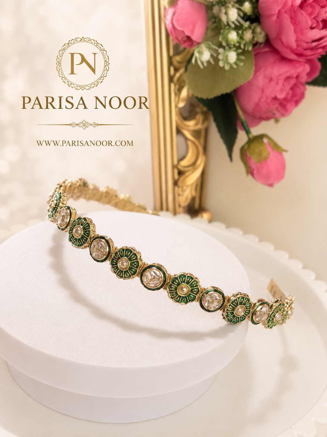 Reenu Kundan Meenakari Sheeshphool Ethnic Headband