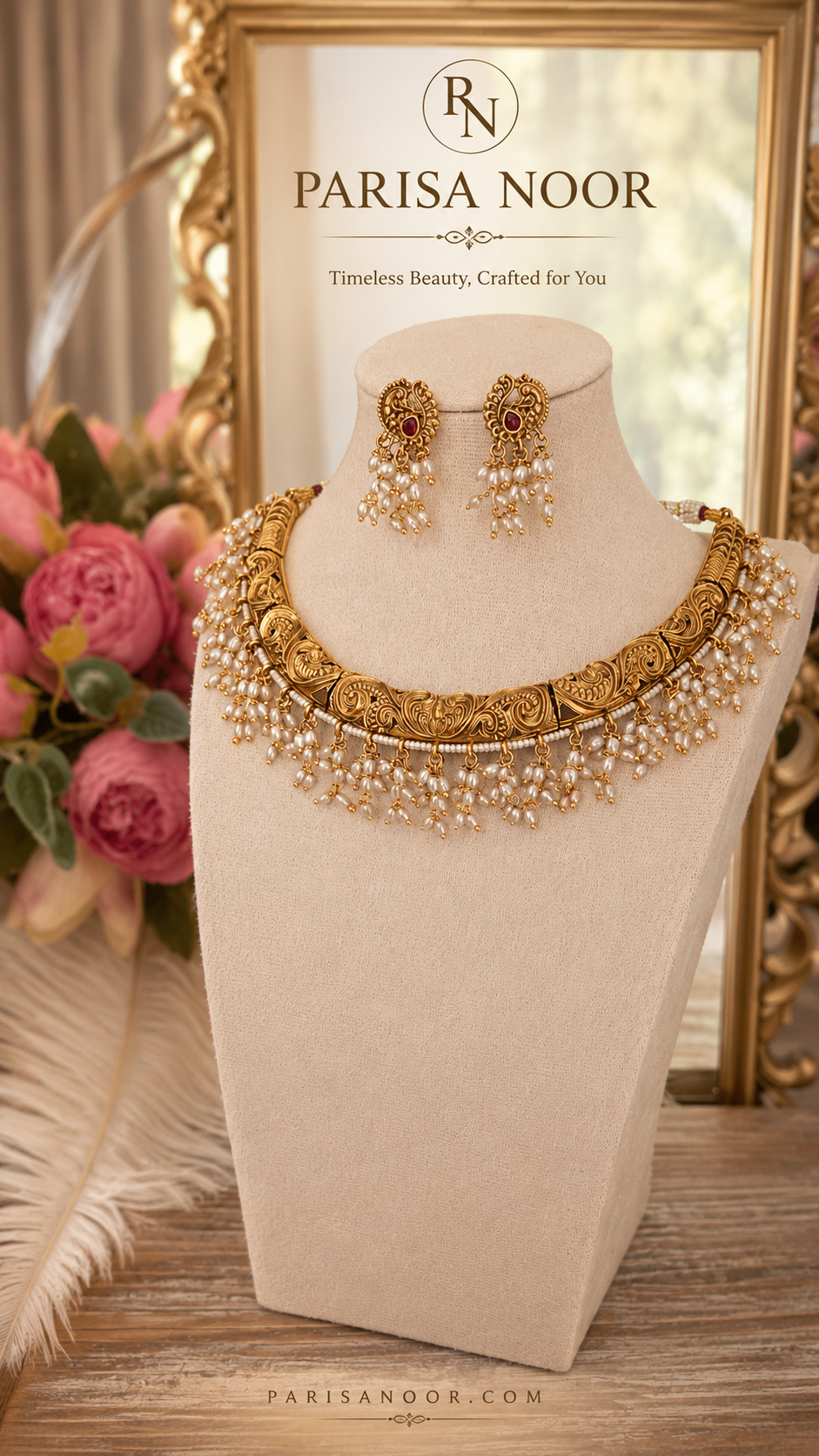 Suhana Heritage Pearl Necklace Set