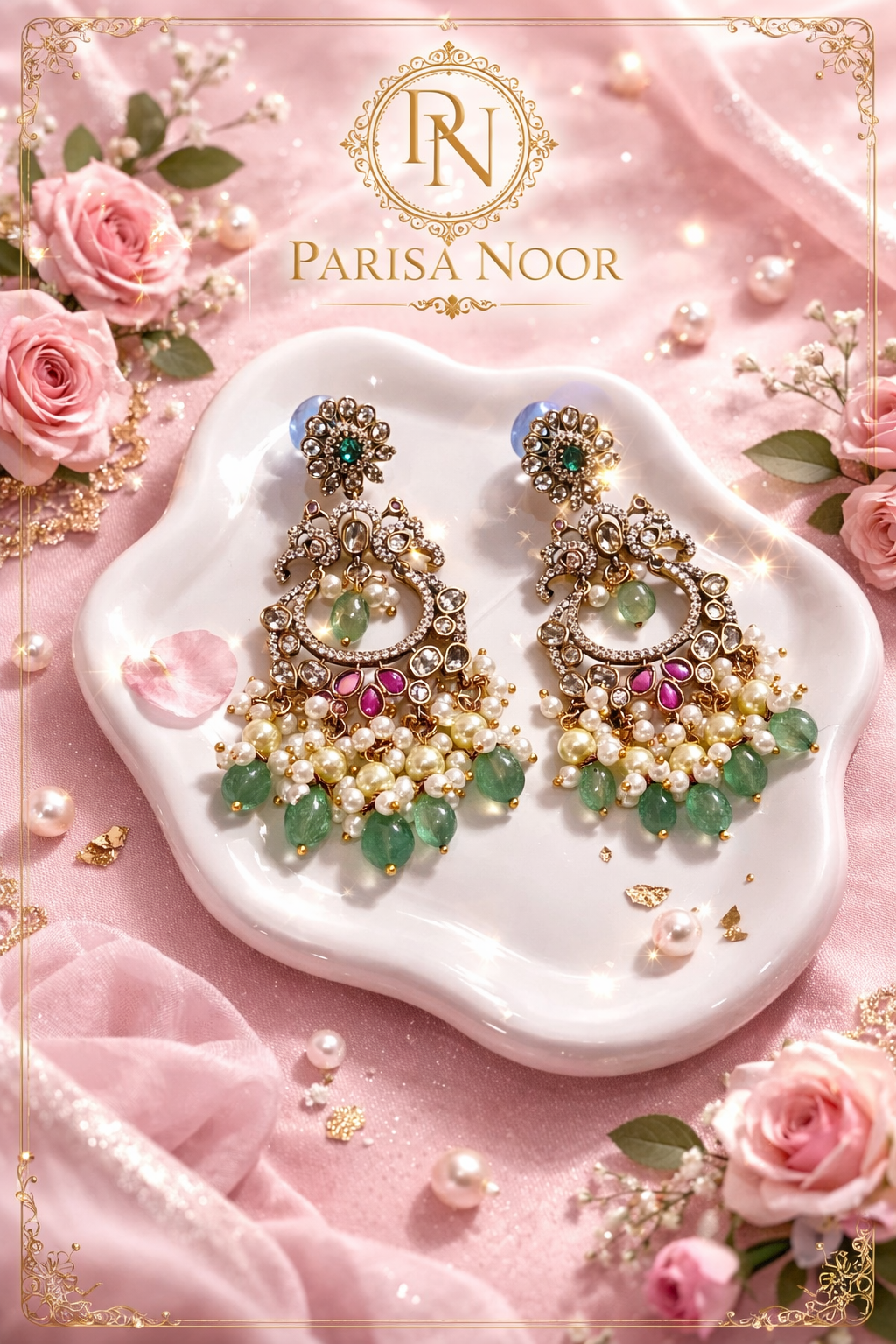 Keya Luxury Moissanite Victorian Hasli Necklace