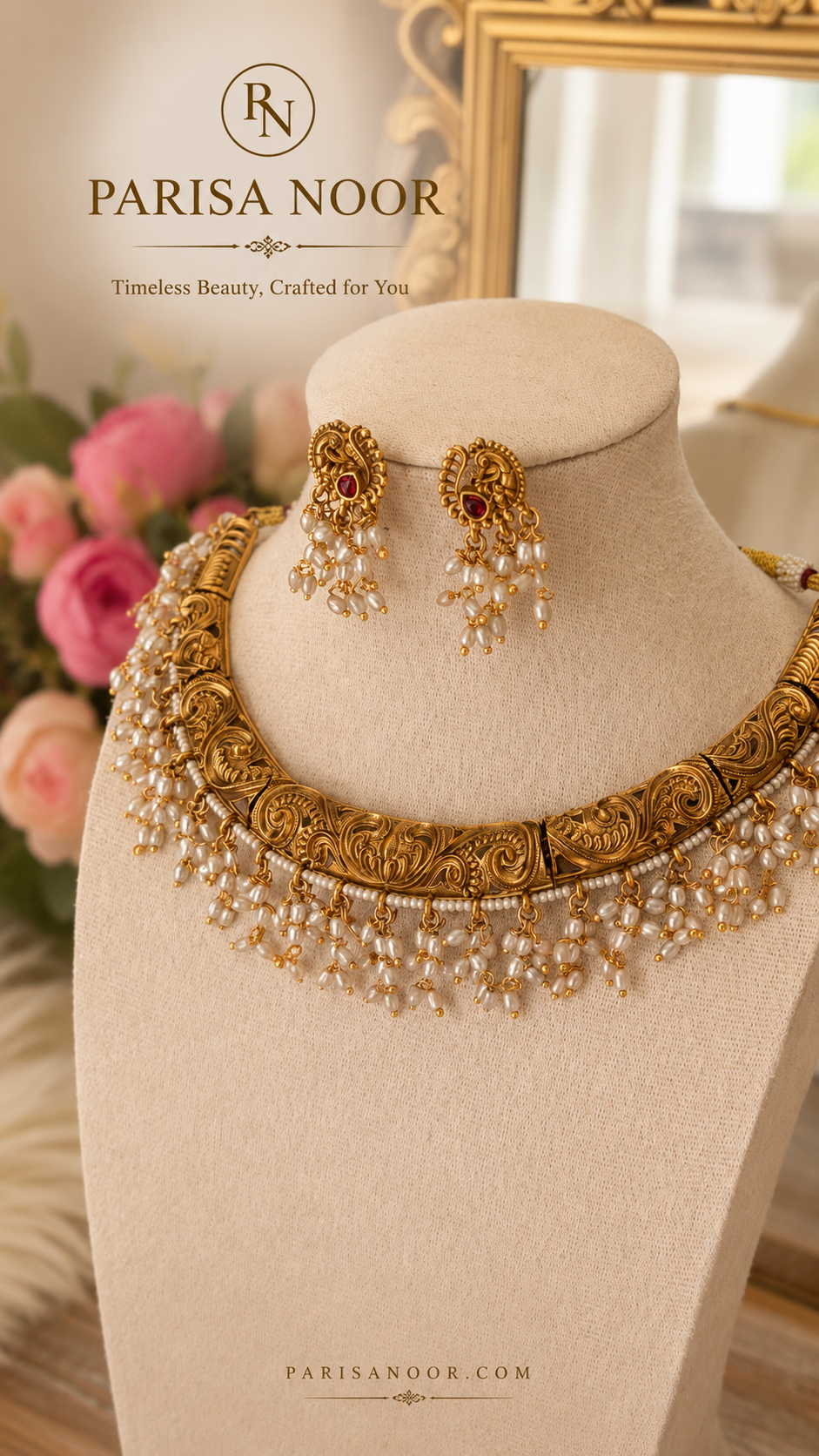 Suhana Heritage Pearl Necklace Set