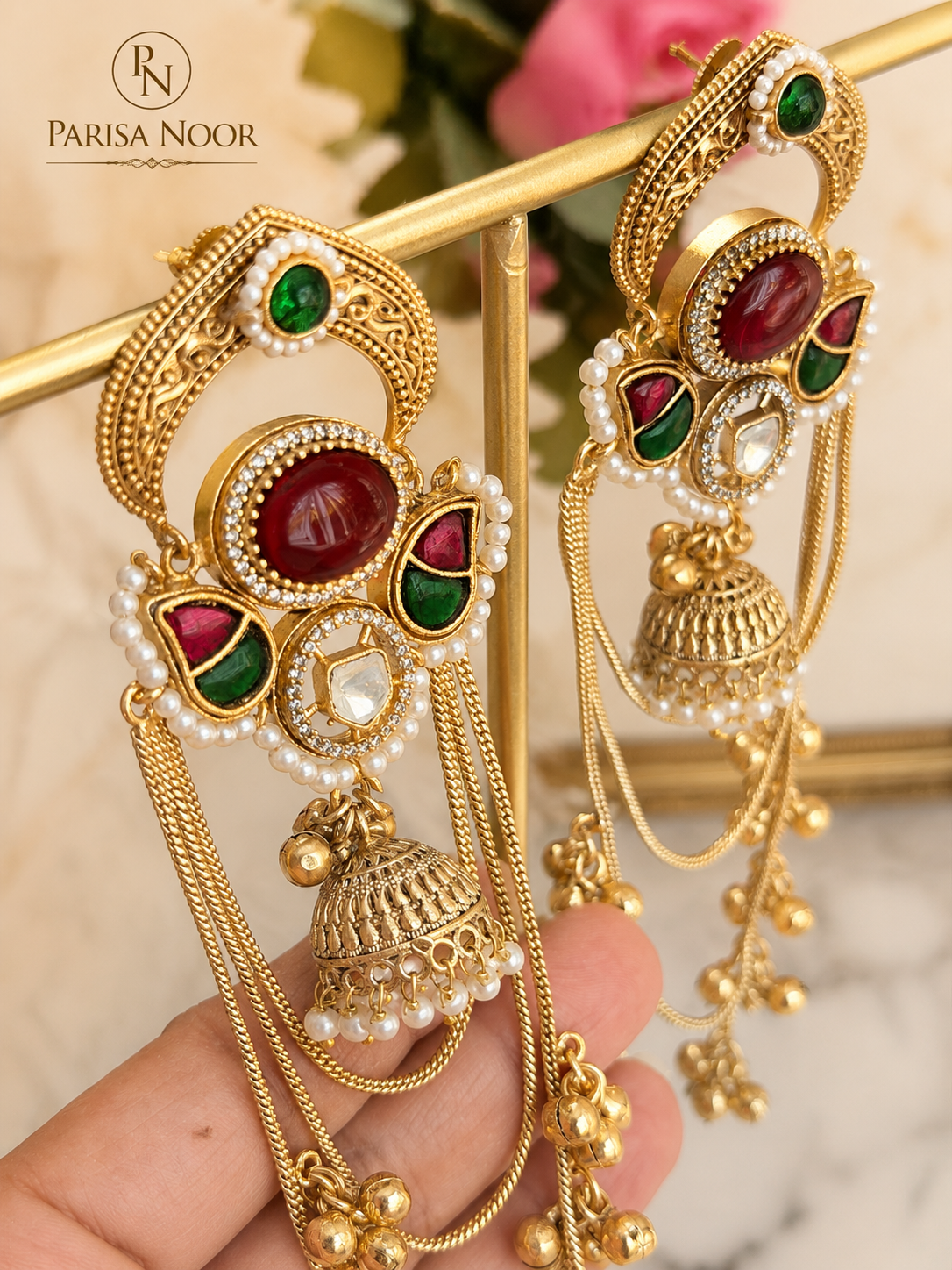 Rameesha Luxury Kashmiri Jhumka Earrings