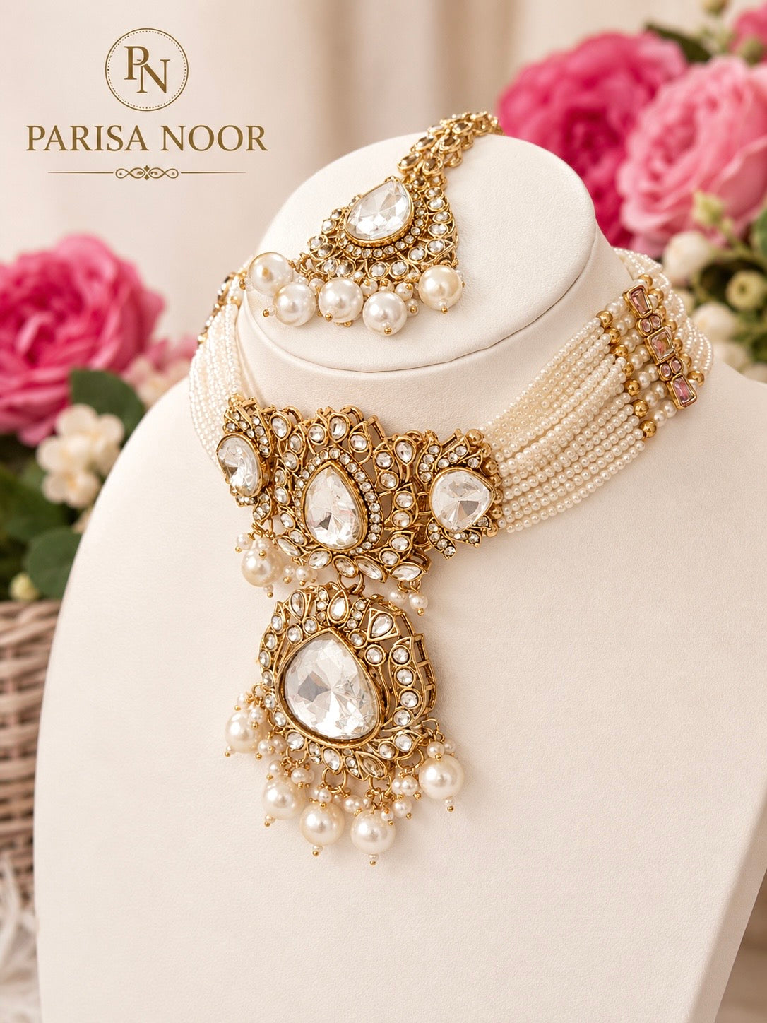 Saira Pearl Kundan Choker Set