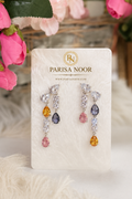 Amara Rainbow Cubic Zirconia Drop Earrings