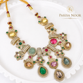 Mehruna Multicolour Heritage Statement Necklace Set