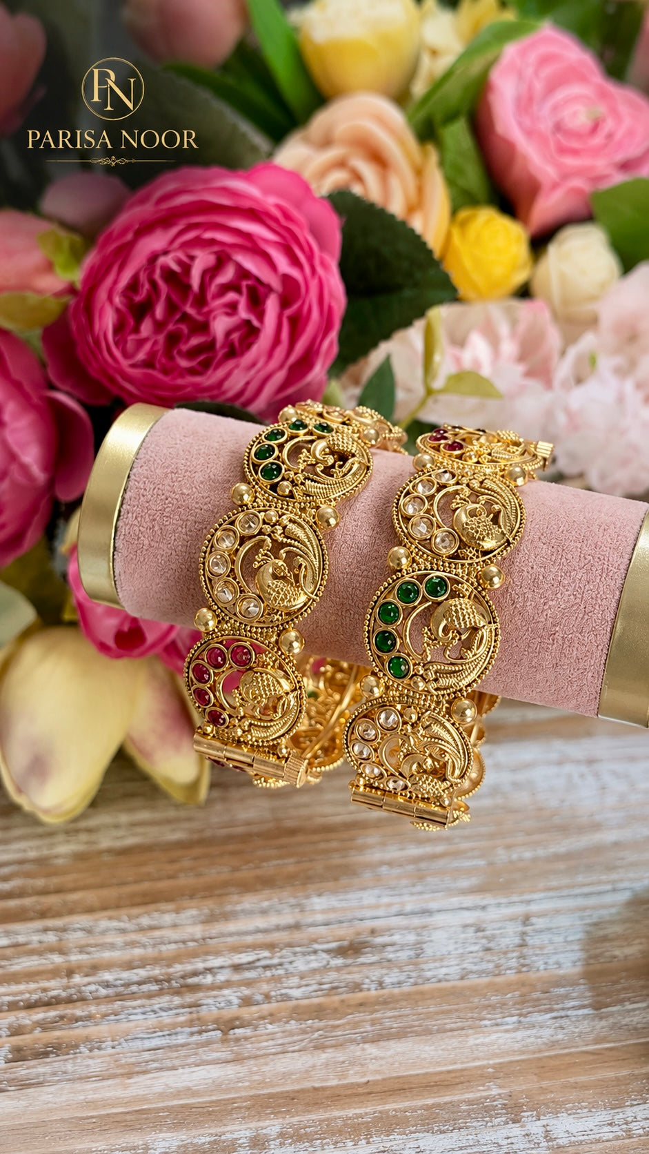 Mayurika Rajwadi Openable Kada Bangle Pair