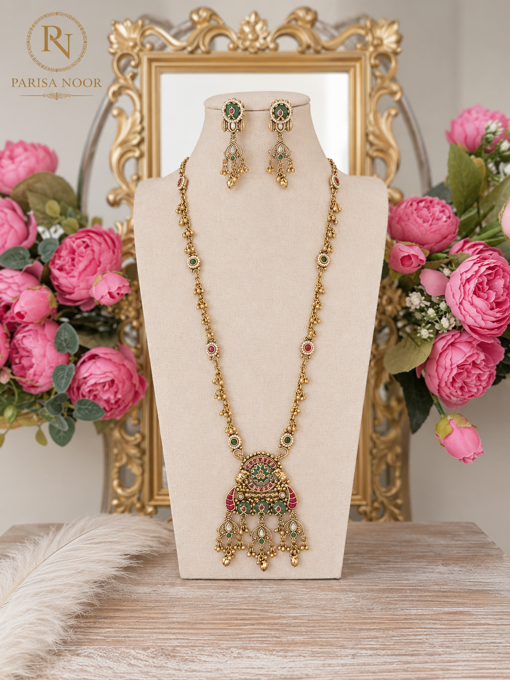 Shyamali Royal Rajwadi Heritage Long Necklace Set