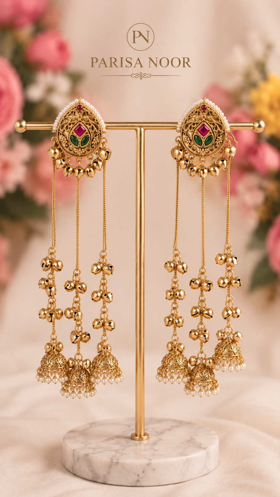Shazmeen Kashmiri Jhumka Earrings
